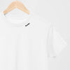 Embroidered Collar Organic Cotton T-shirt "Mom"