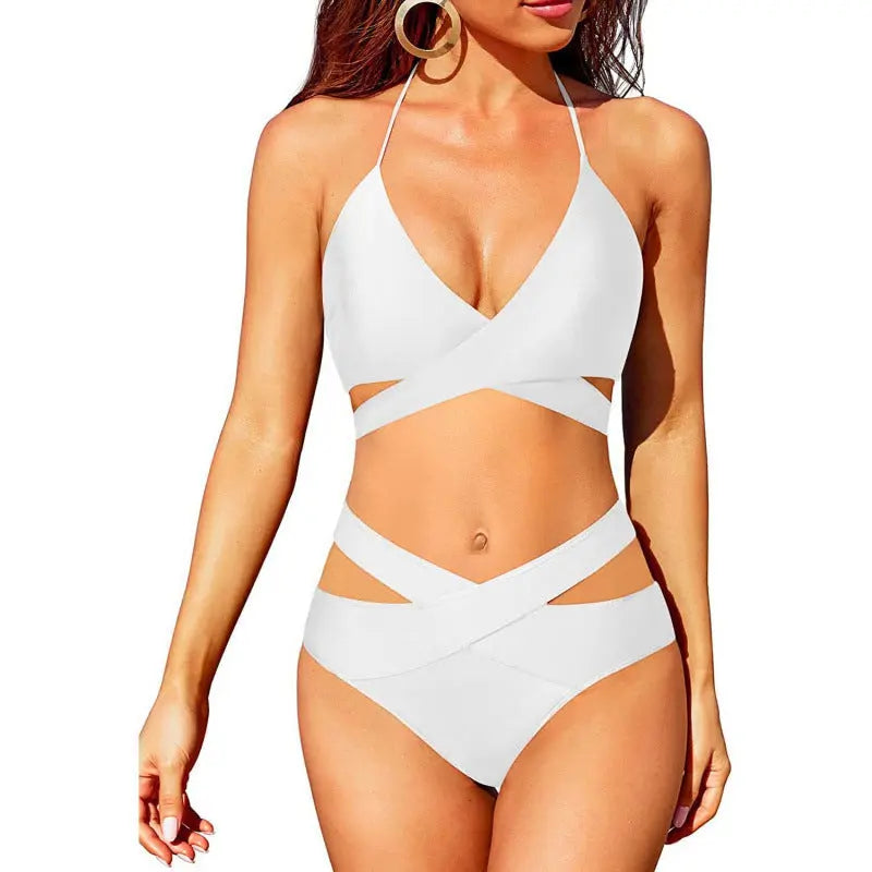 SculptGlow™ – Cutout High-Waist Bikini Set Trendarium