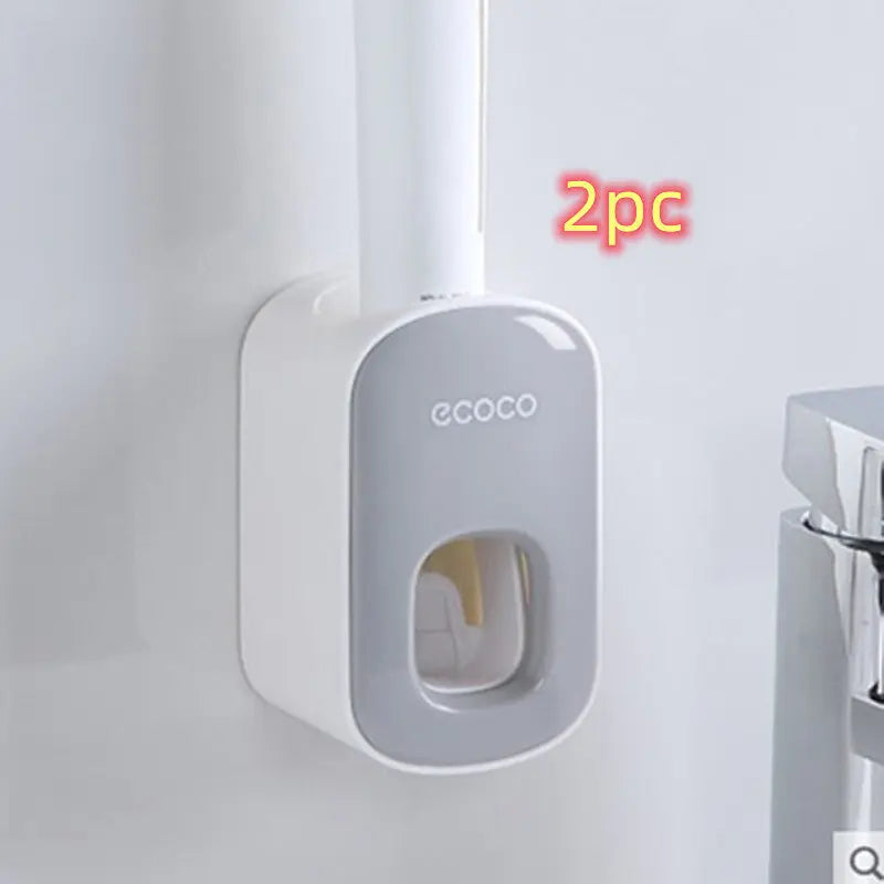 Wall Mounted Automatic Toothpaste Holder Bathroom Accessories Set Dispenser Trendarium