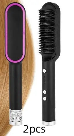 2-in-1 Ionic Hair Straightening Brush Trendarium