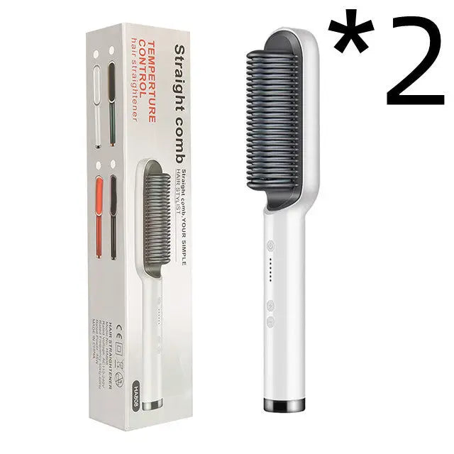 2-in-1 Ionic Hair Straightening Brush Trendarium