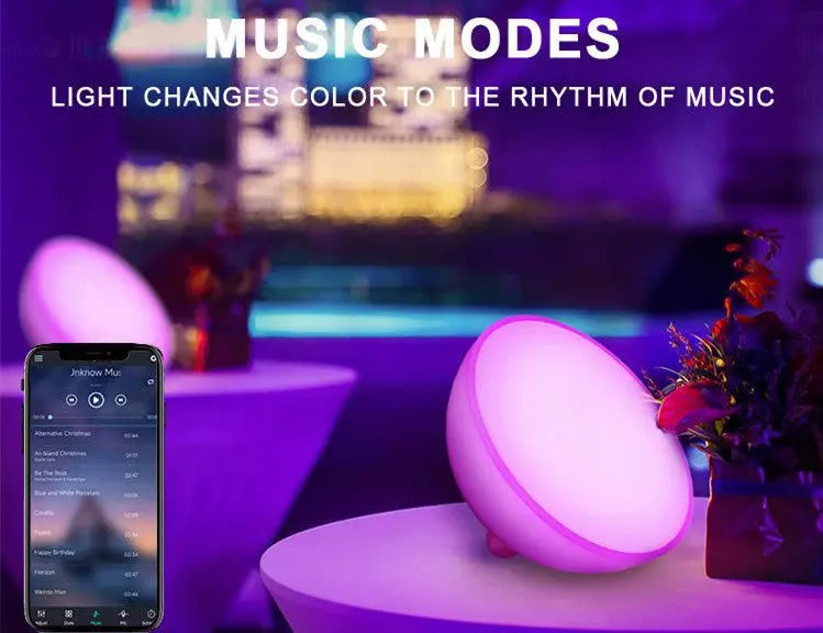 GlowHue™ Smart RGB Mood Lamp – Bluetooth-Controlled Ambient Lighting for Desk, Bedroom & Living Room Trendarium