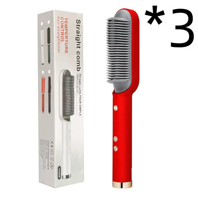 2-in-1 Ionic Hair Straightening Brush Trendarium
