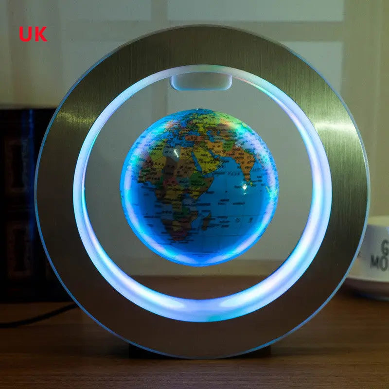 Round LED World Map Floating Globe Magnetic Levitation Light Anti Gravity Magic Trendarium