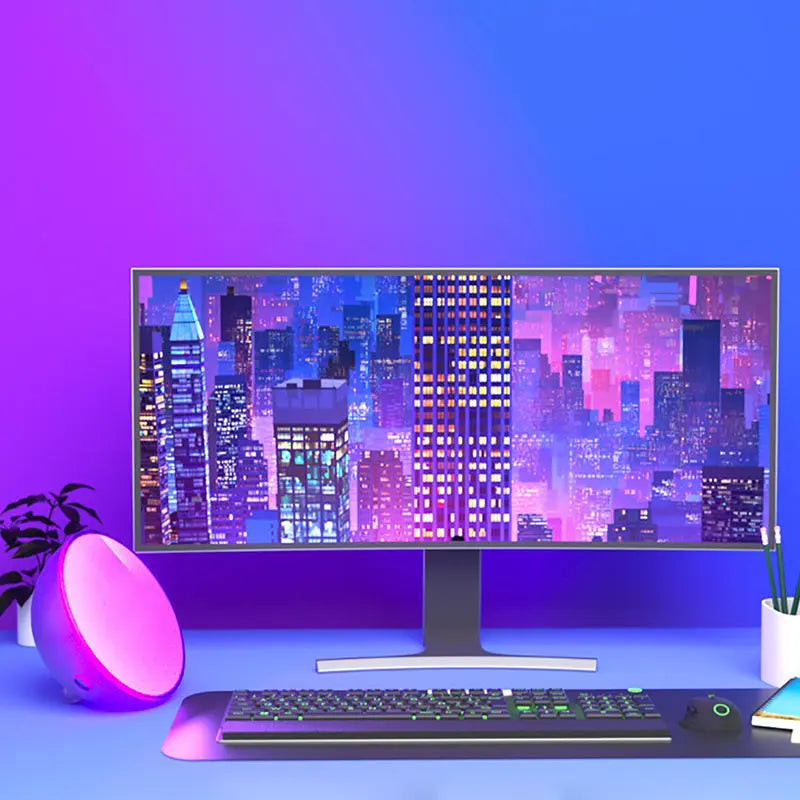GlowHue™ Smart RGB Mood Lamp – Bluetooth-Controlled Ambient Lighting for Desk, Bedroom & Living Room Trendarium