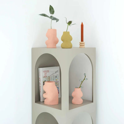 Fluxo Ceramic Vase Medium - Pink