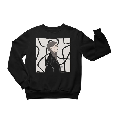 Unisex Crewneck Sweatshirt with Illustration - Free Falling