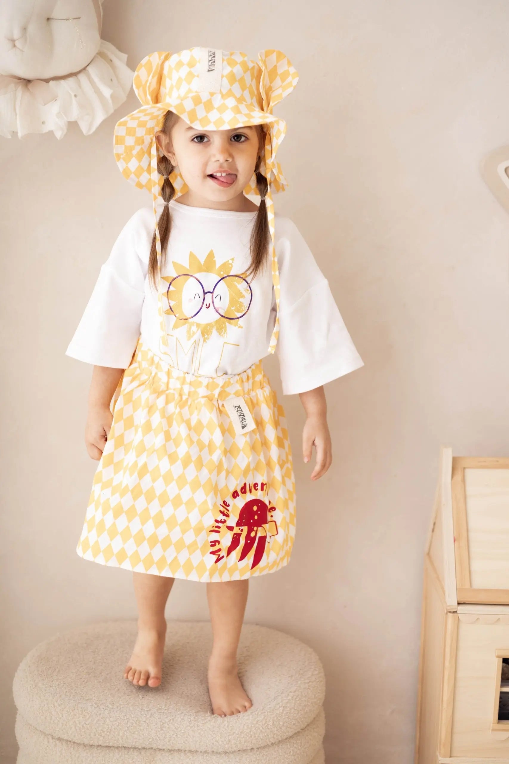 Kids Hat with Ears - Pierrot