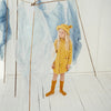 Kids Hat with Ears - Waves on Mustard
