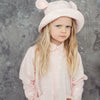 Kids Hat with Ears - Waves on Pink