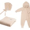 HAPPINESS Gift Set For Baby - Blanket, Romper and Bonnet