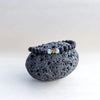 Lava Stone Bracelet with Amber and Turquoise