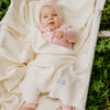 Merino wool baby blanket HAPPINESS