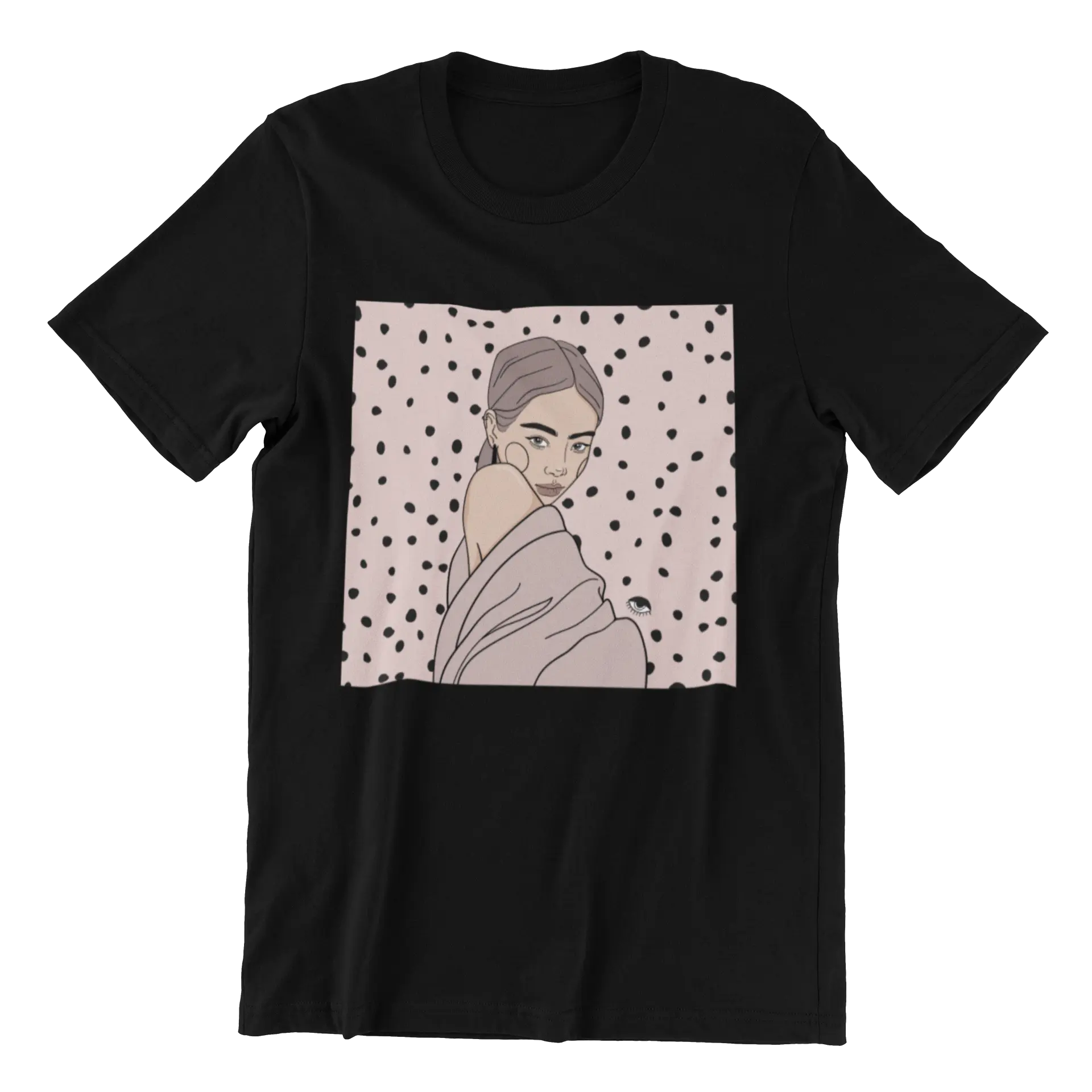 Unisex Organic Cotton T-shirt with Illustration - Maddy