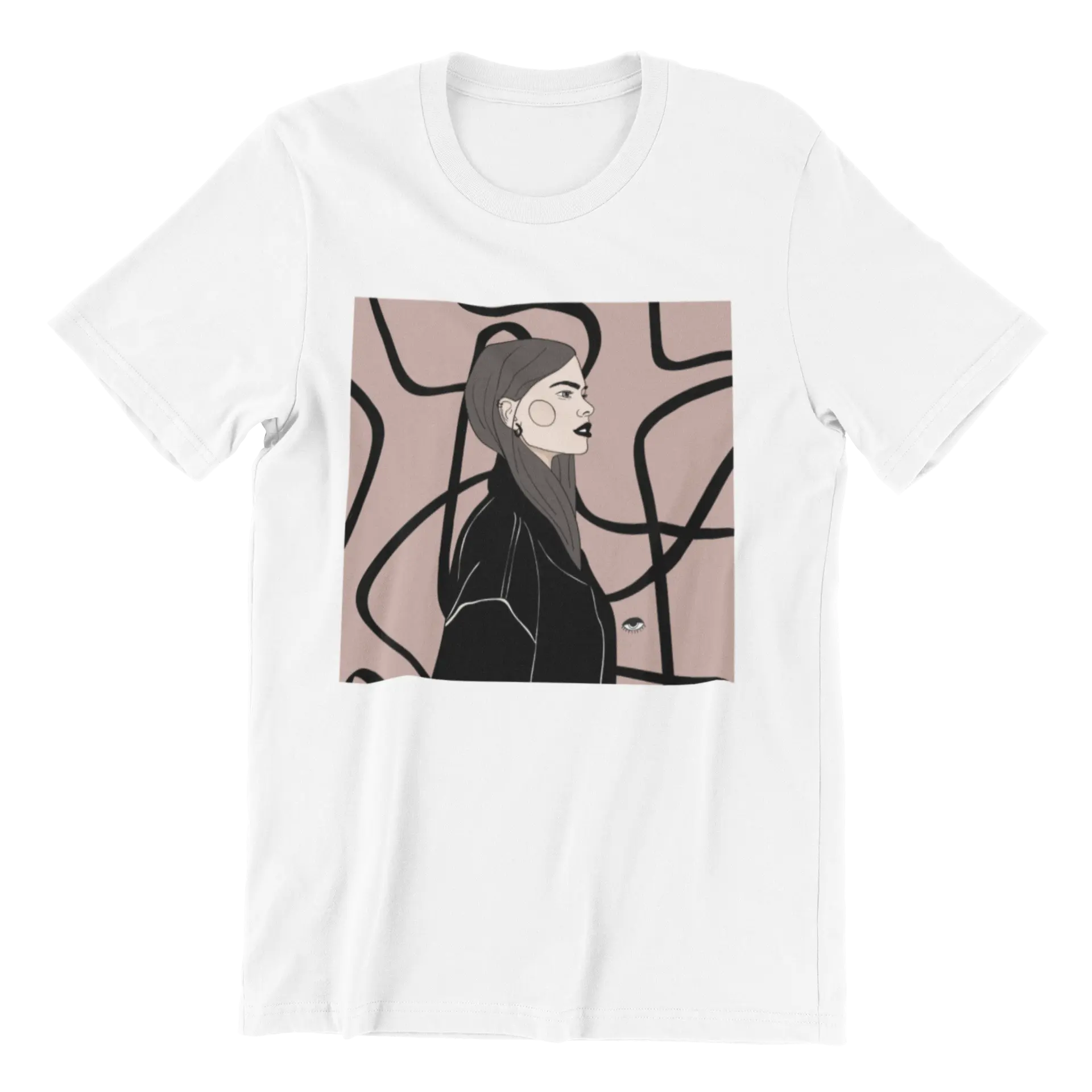 Unisex Organic Cotton T-shirt with Illustration - Strange