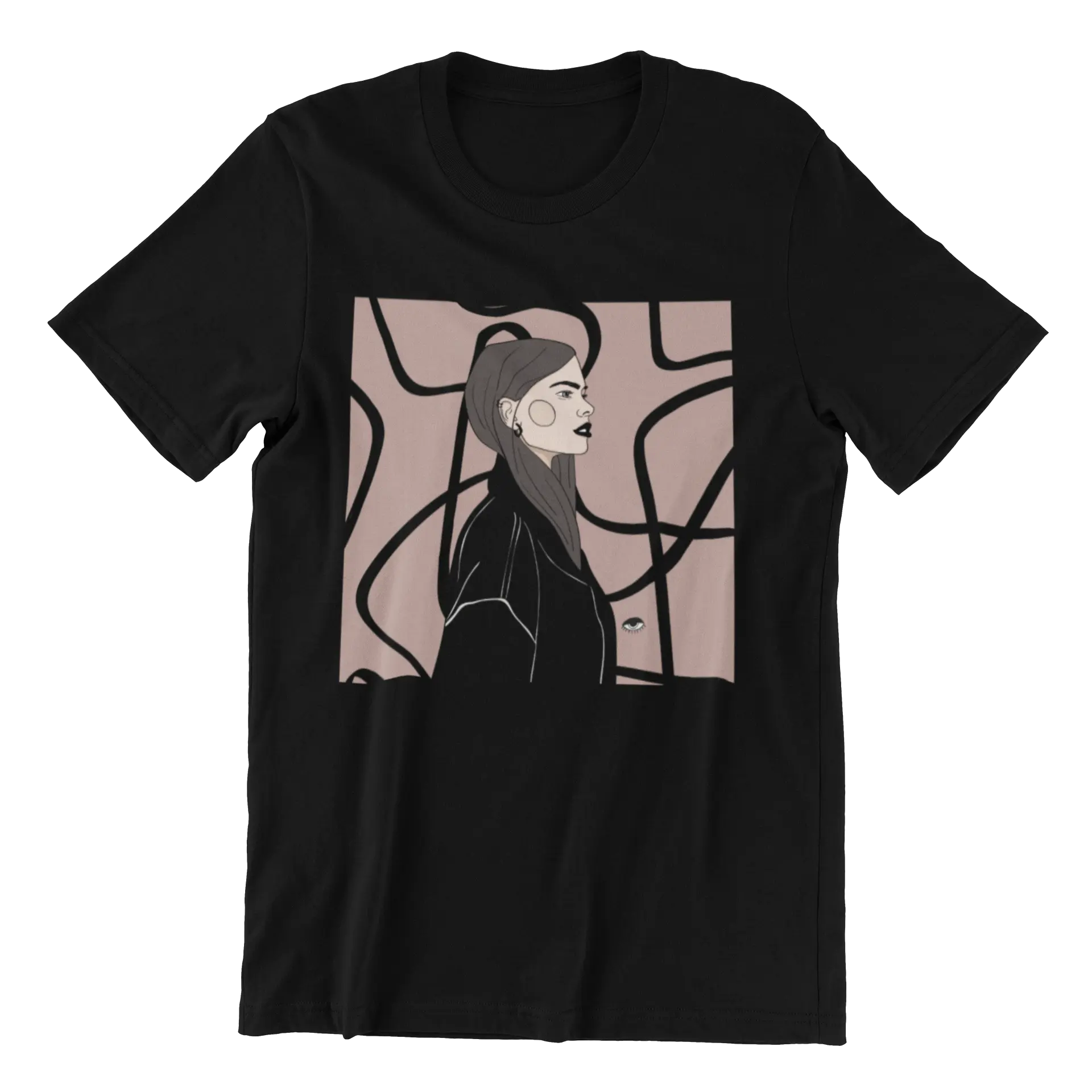 Unisex Organic Cotton T-shirt with Illustration - Strange