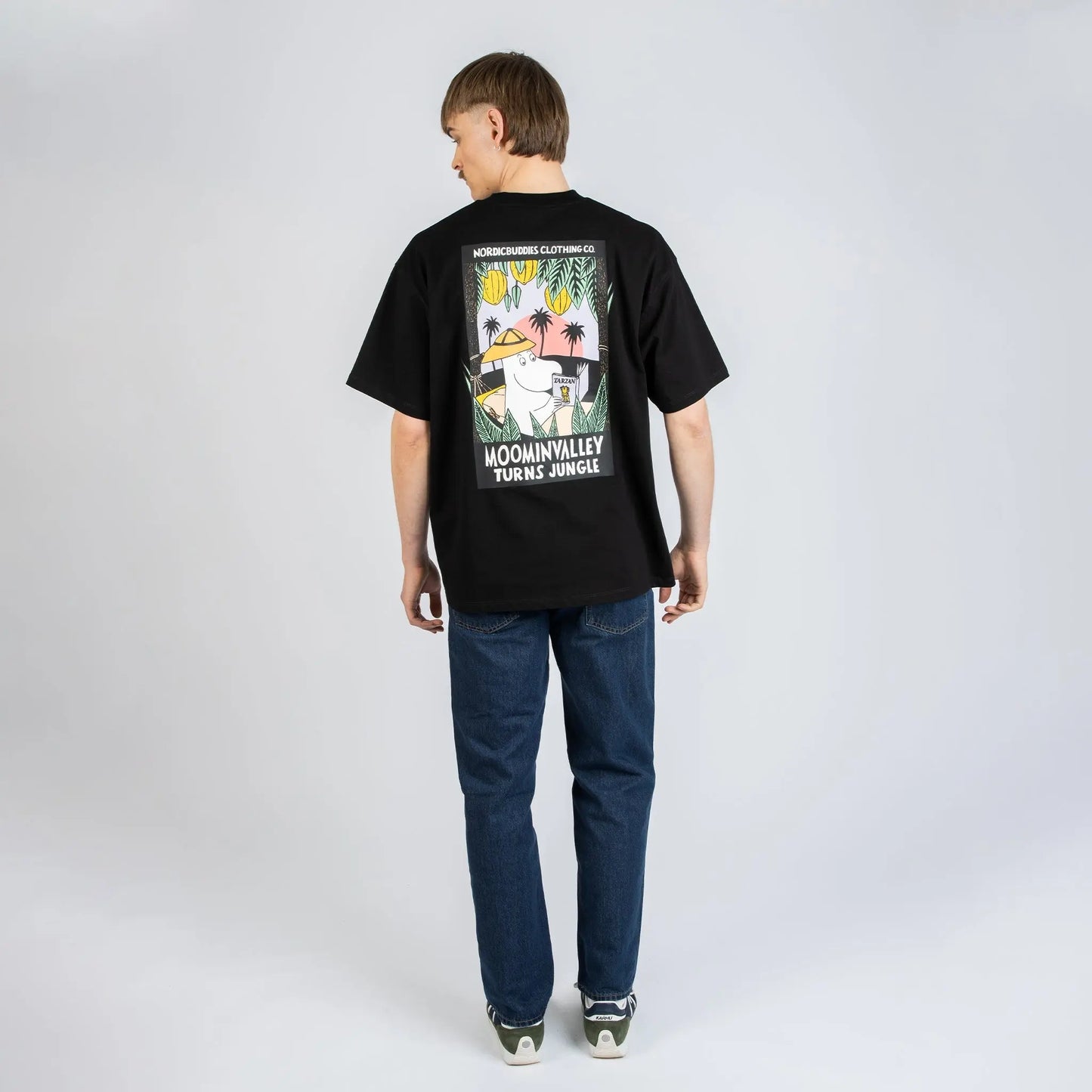 Moomin Jungle Heavy Unisex T-shirt - Black