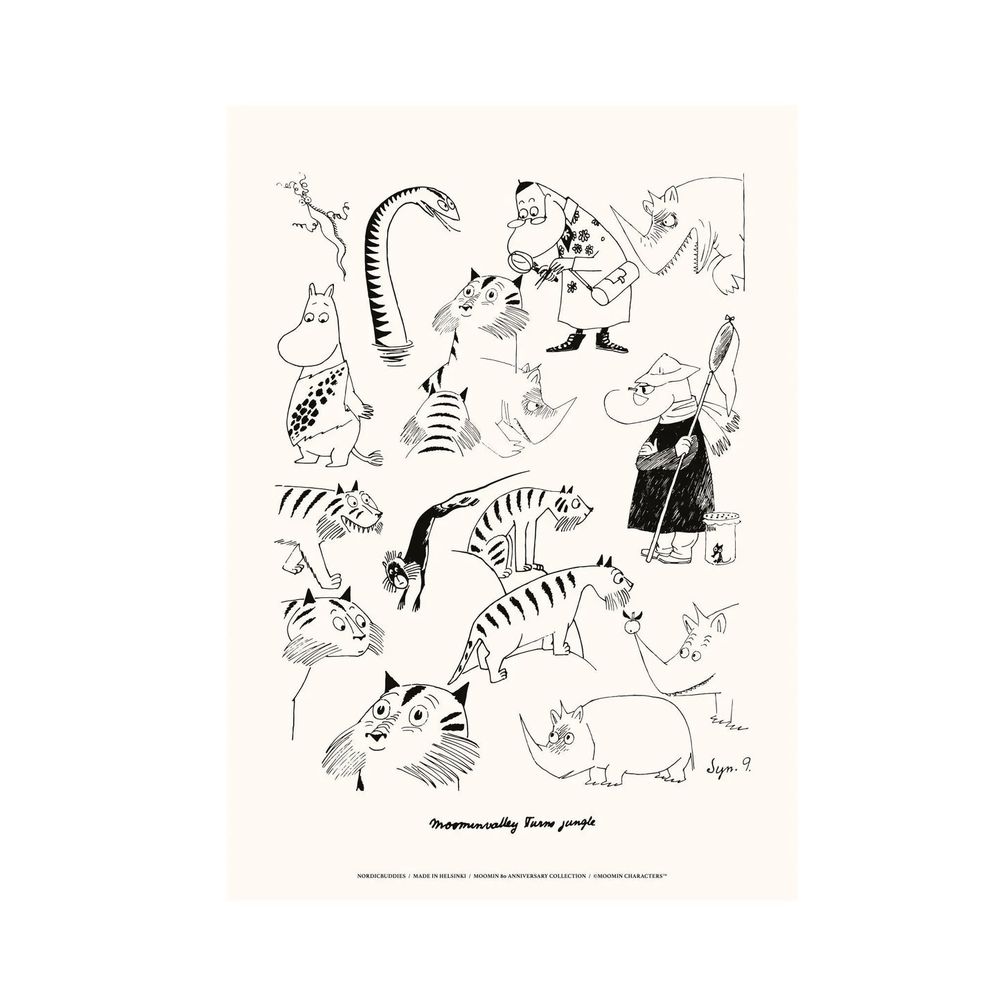 Moomin Jungle Poster, 30x40 cm