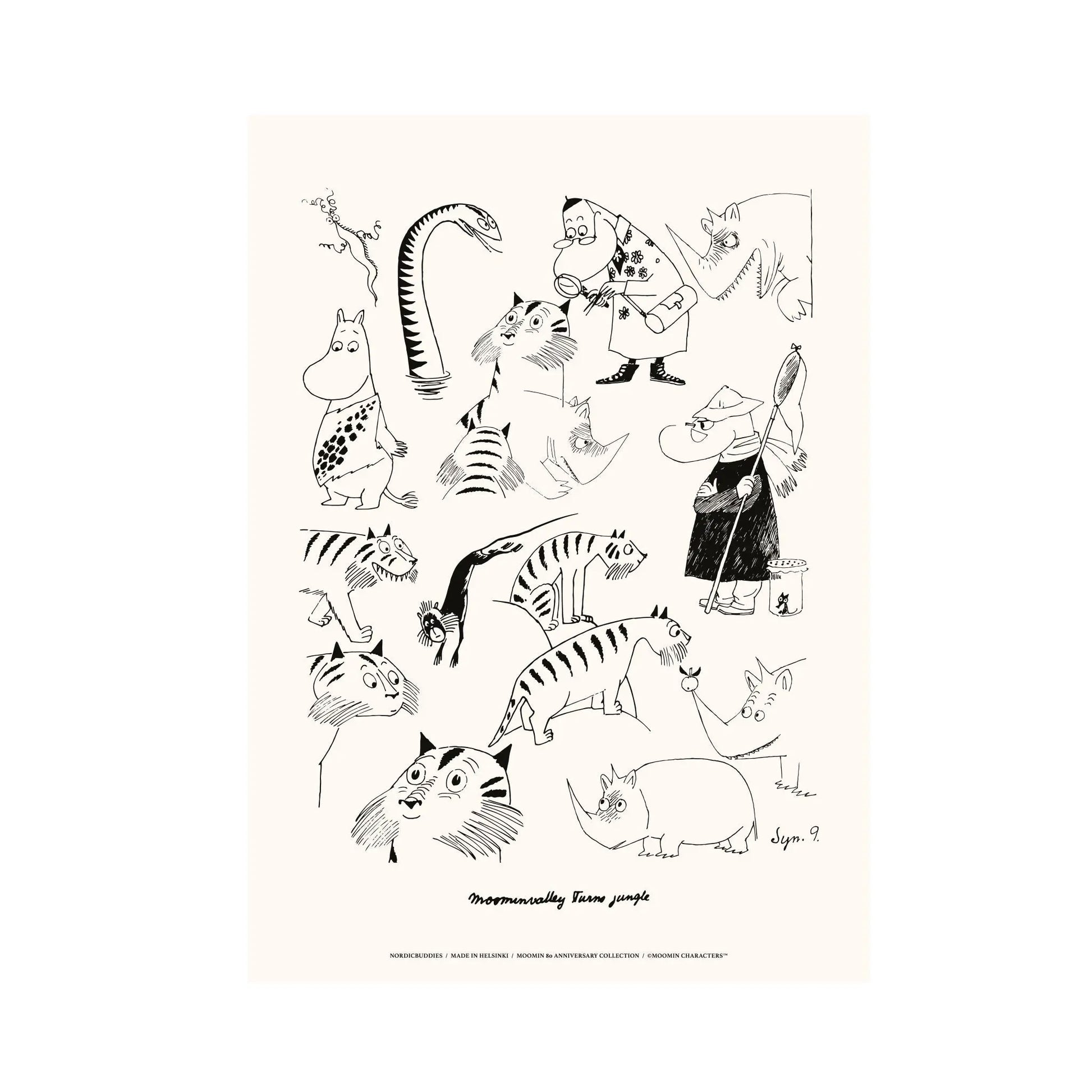 Moomin Jungle Poster, 30x40 cm