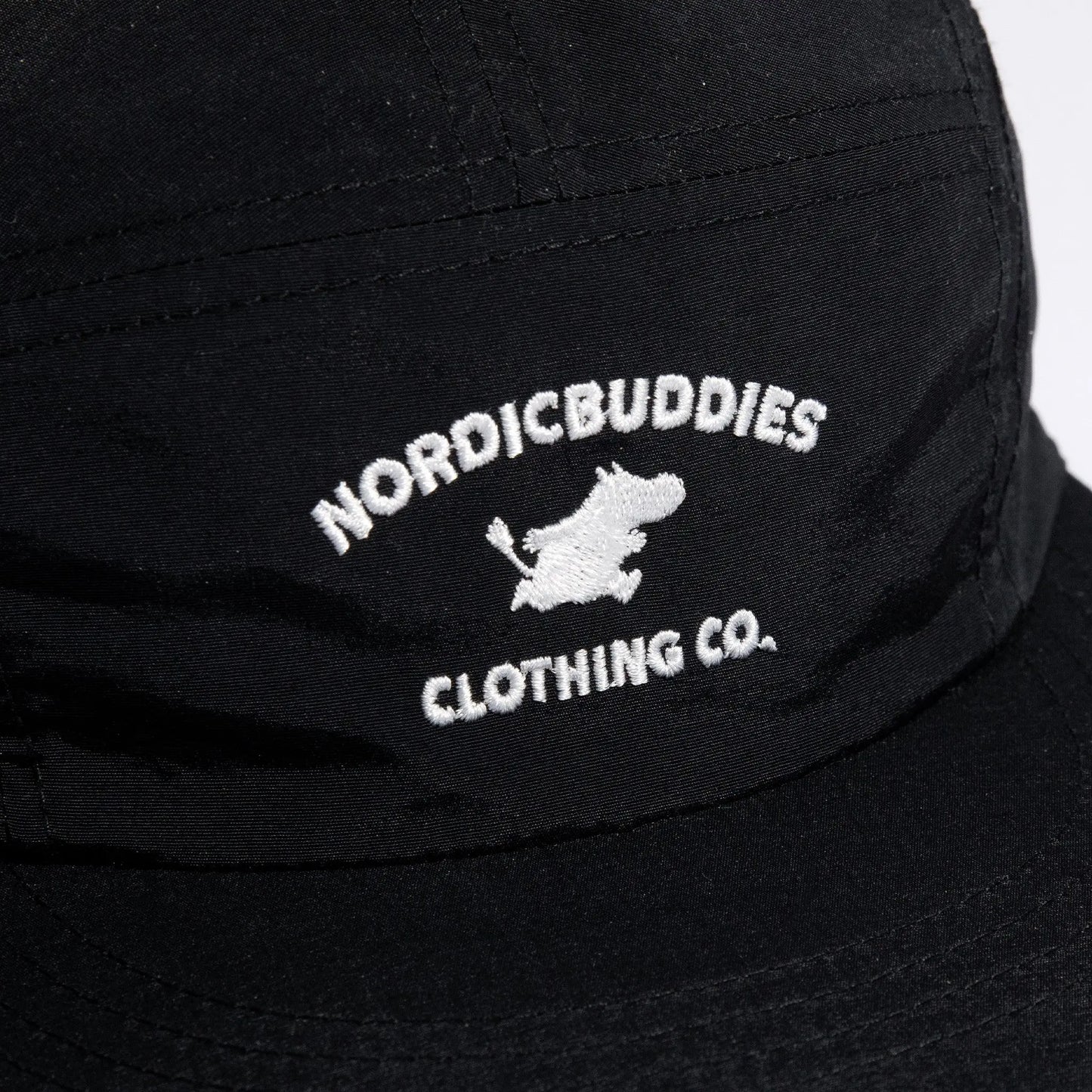 Moomintroll Adventure Nylon 5-panel Cap - Black