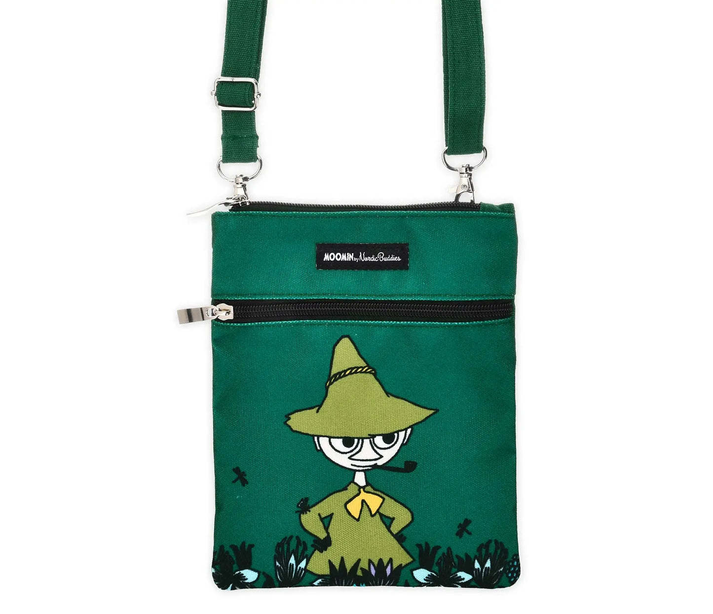 Snufkin's Thoughts Neck Bag/Passport Bag - Dark Green