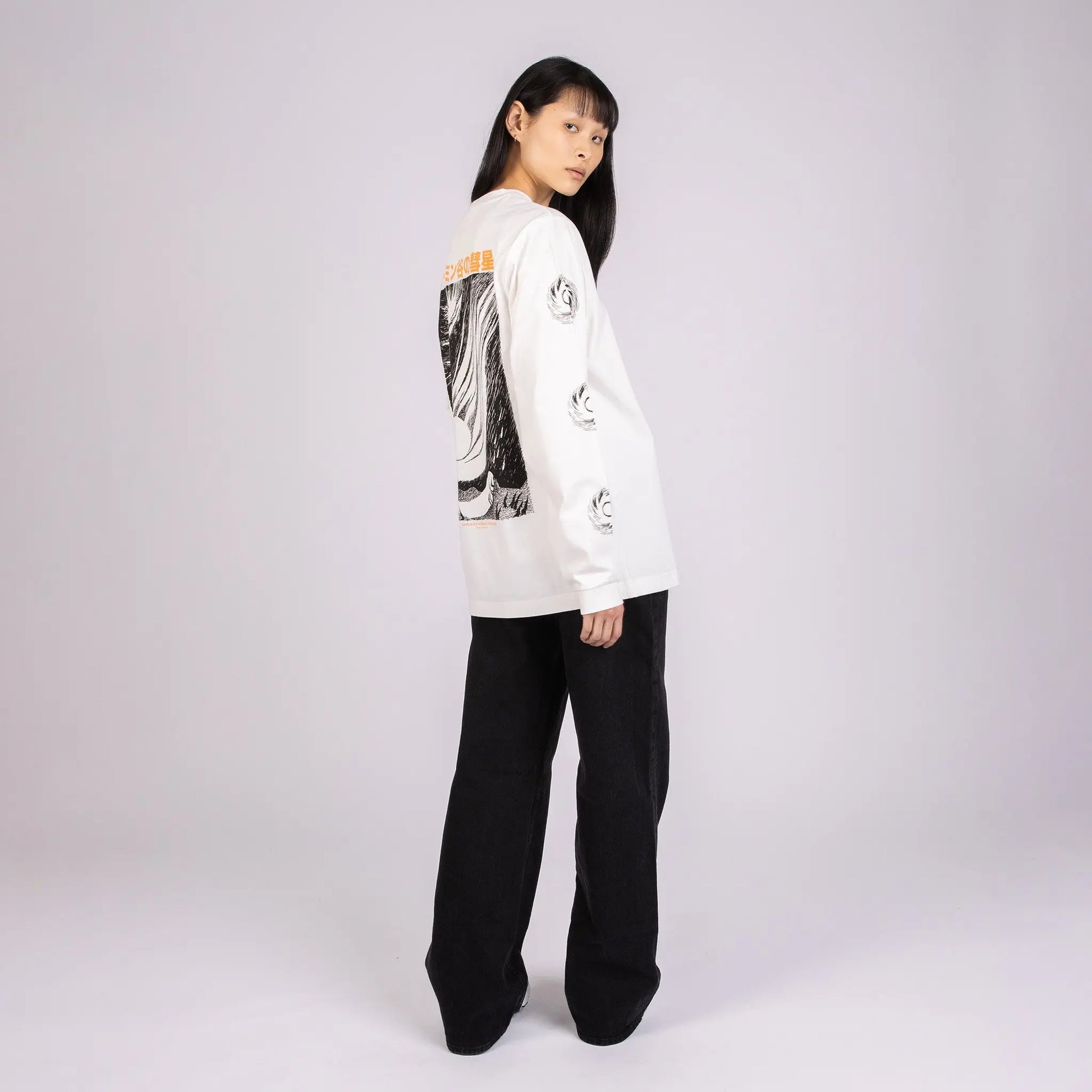 Novels Longsleeve Shirt With Cuffrib Unisex - White
