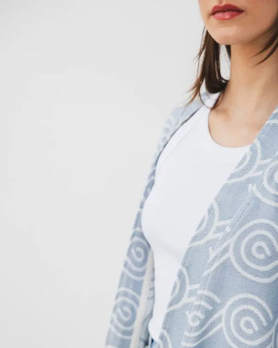 Bamboo Kimono for Women - Blue