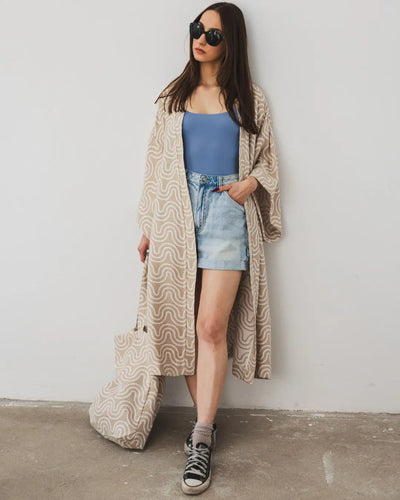 Bamboo Kimono for Women - Sand