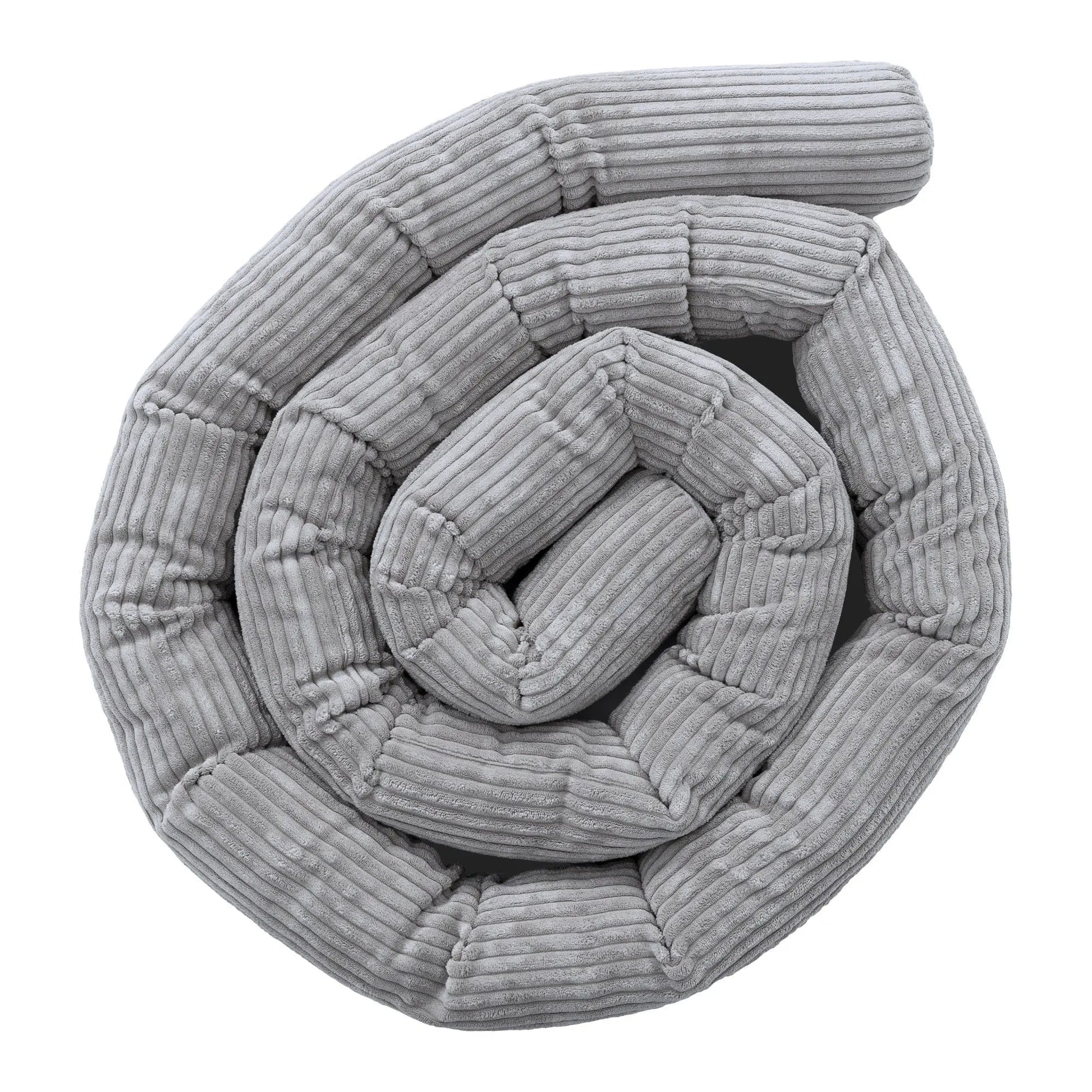 Protective Roll Bumper for Baby Crib – Grey