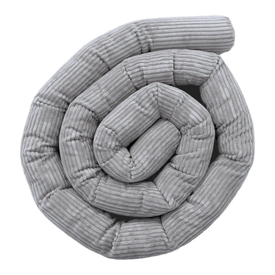 Protective Roll Bumper for Baby Crib – Grey