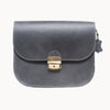 Natural Leather Saddle Bag Large – Grey