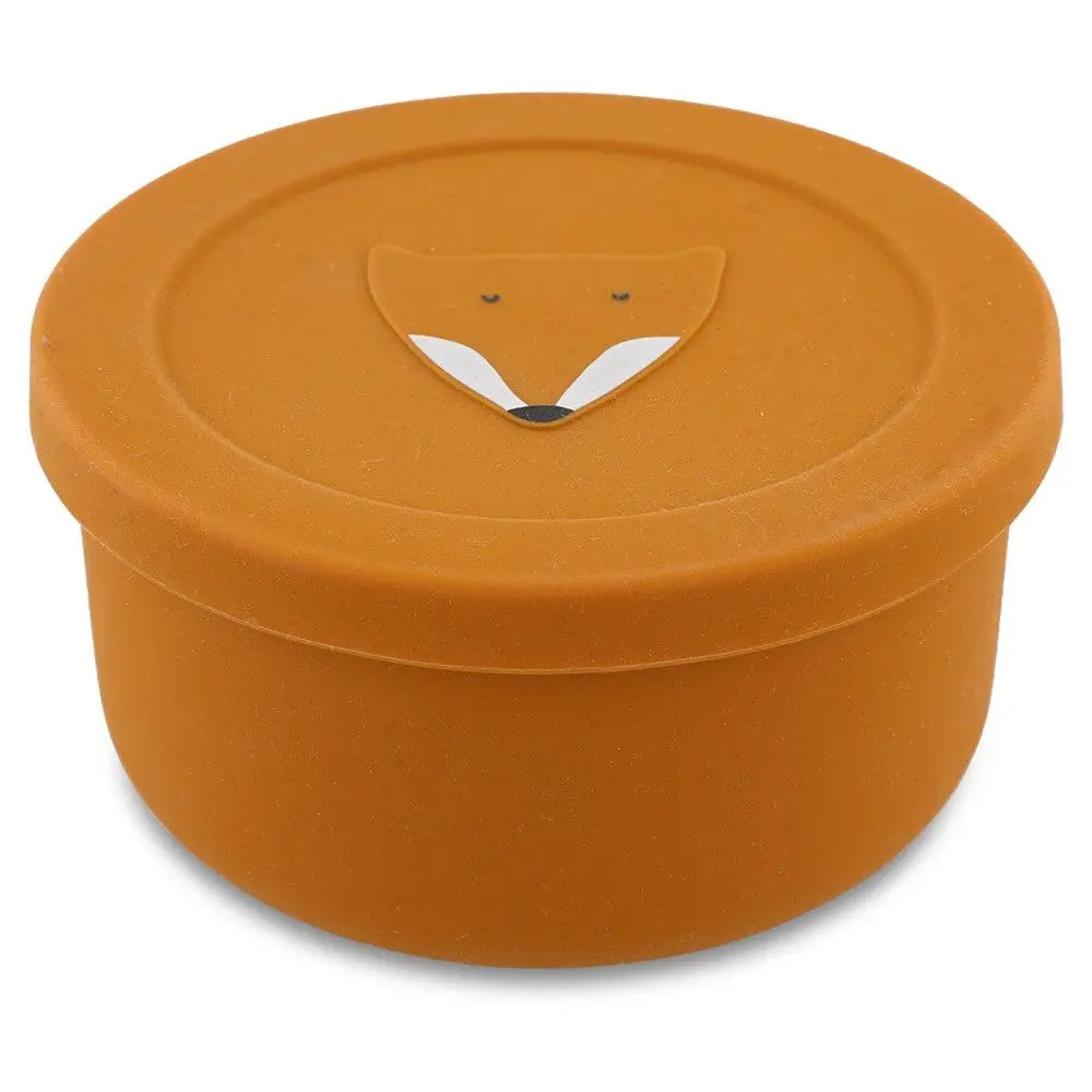Silicone Snack Container with Lid - Mr. Fox