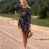 Eeva Tropics Tan Through Long-Sleeve Shirt