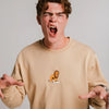 Lion Soft Fleece Sweatshirt - Light Brown