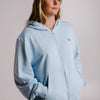 Panda Soft Fleece Full Zip Hoodie - Light Blue