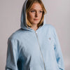 Panda Soft Fleece Full Zip Hoodie - Light Blue