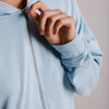 Panda Soft Fleece Full Zip Hoodie - Light Blue