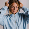 Panda Soft Fleece Full Zip Hoodie - Light Blue