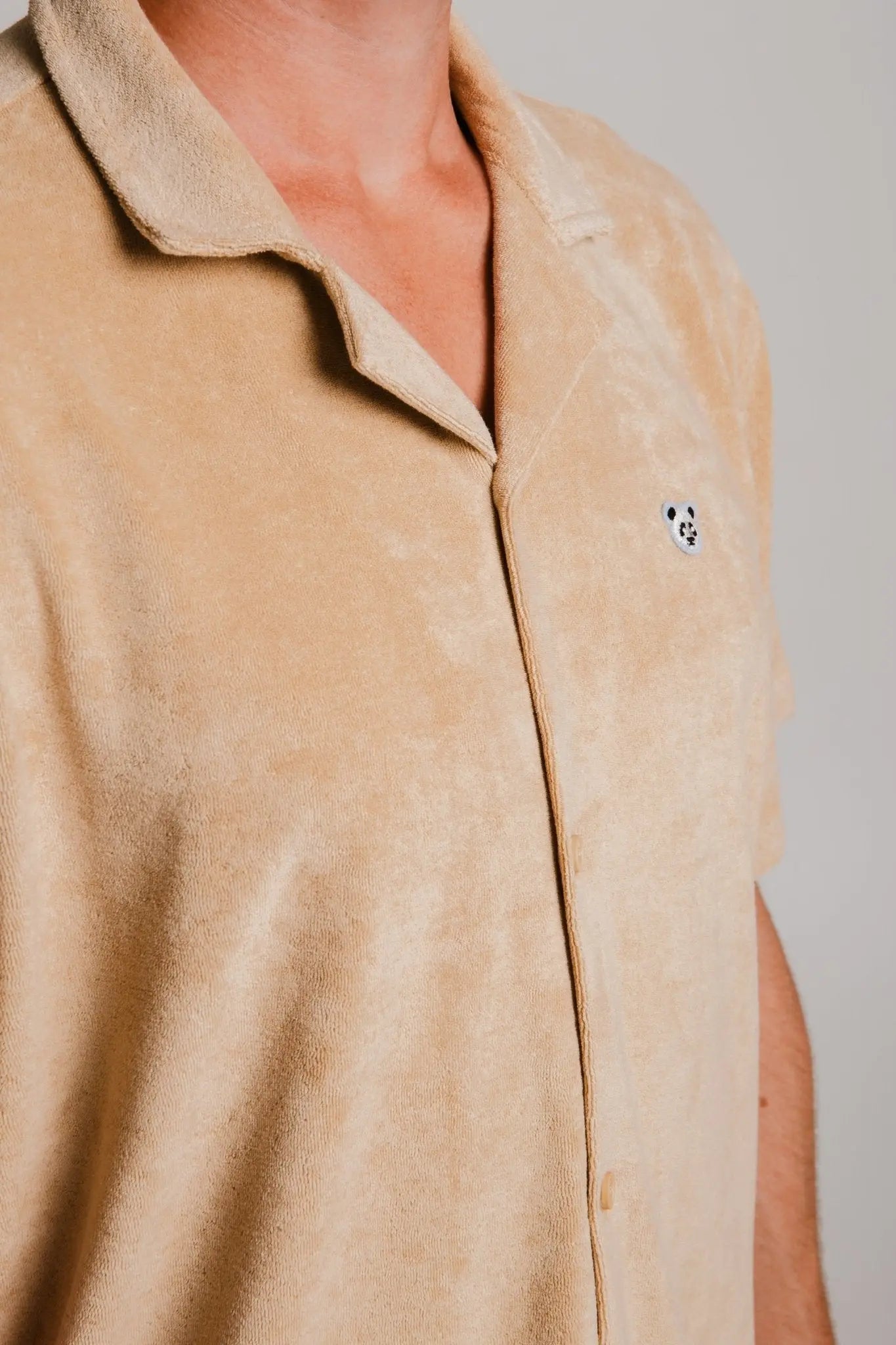 Panda Terry Shirt - Light Brown