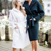 Waffle Cotton UNISEX Robe with Hood - White