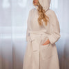 Waffle Cotton UNISEX Robe with Hood - White