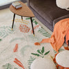 Washable Rug Botanic Plants, 140 x 200 cm 