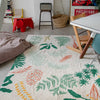 Washable Rug Botanic Plants, 140 x 200 cm 