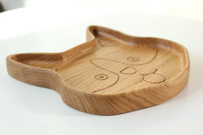 Wooden Plate For Kids - Corgi