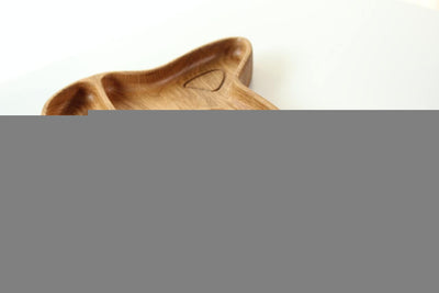 Wooden Plate For Kids - Corgi With 2 Sectors