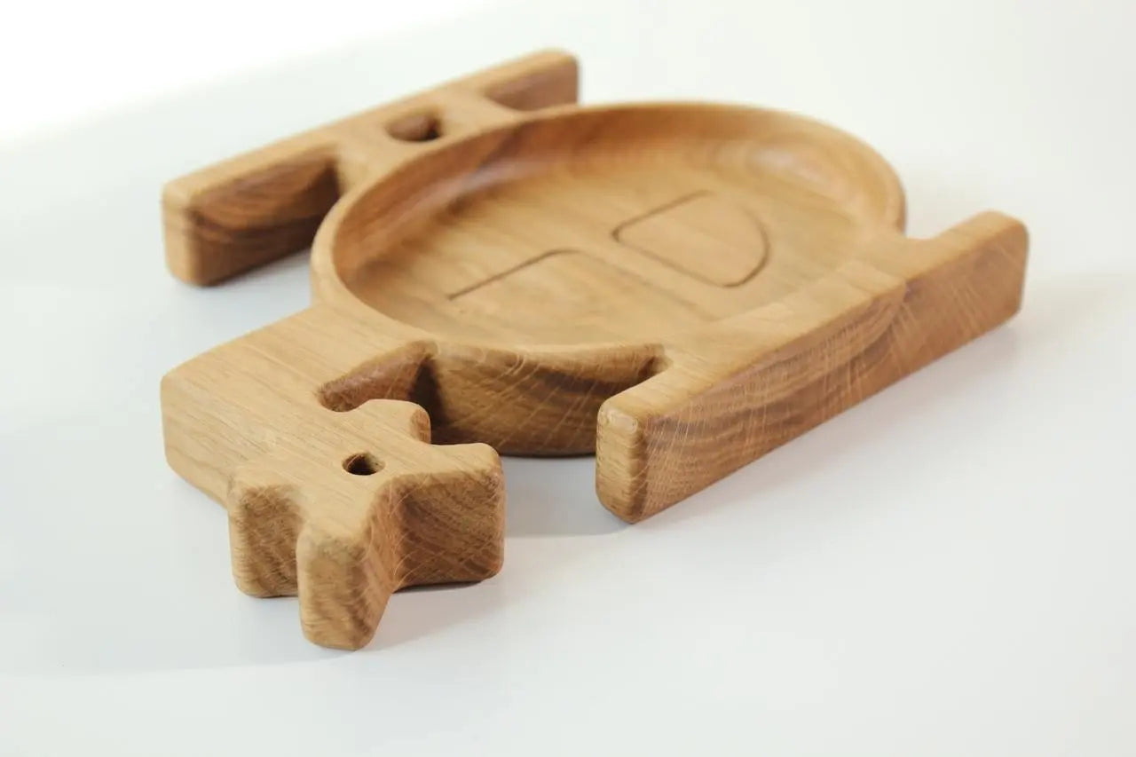 Wooden Plate For Kids - Helicopter